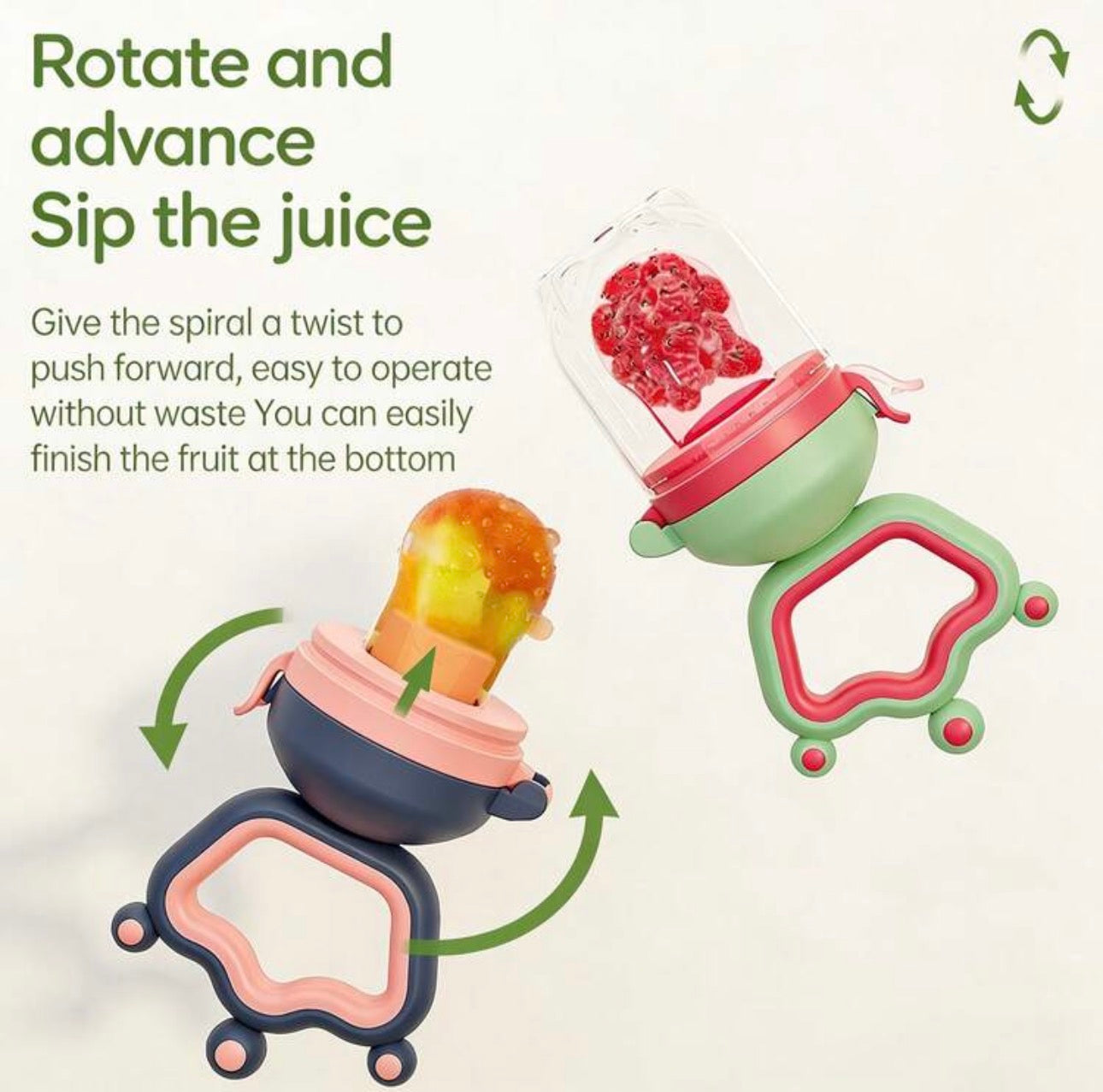 Rotating push Fruits Pacifier