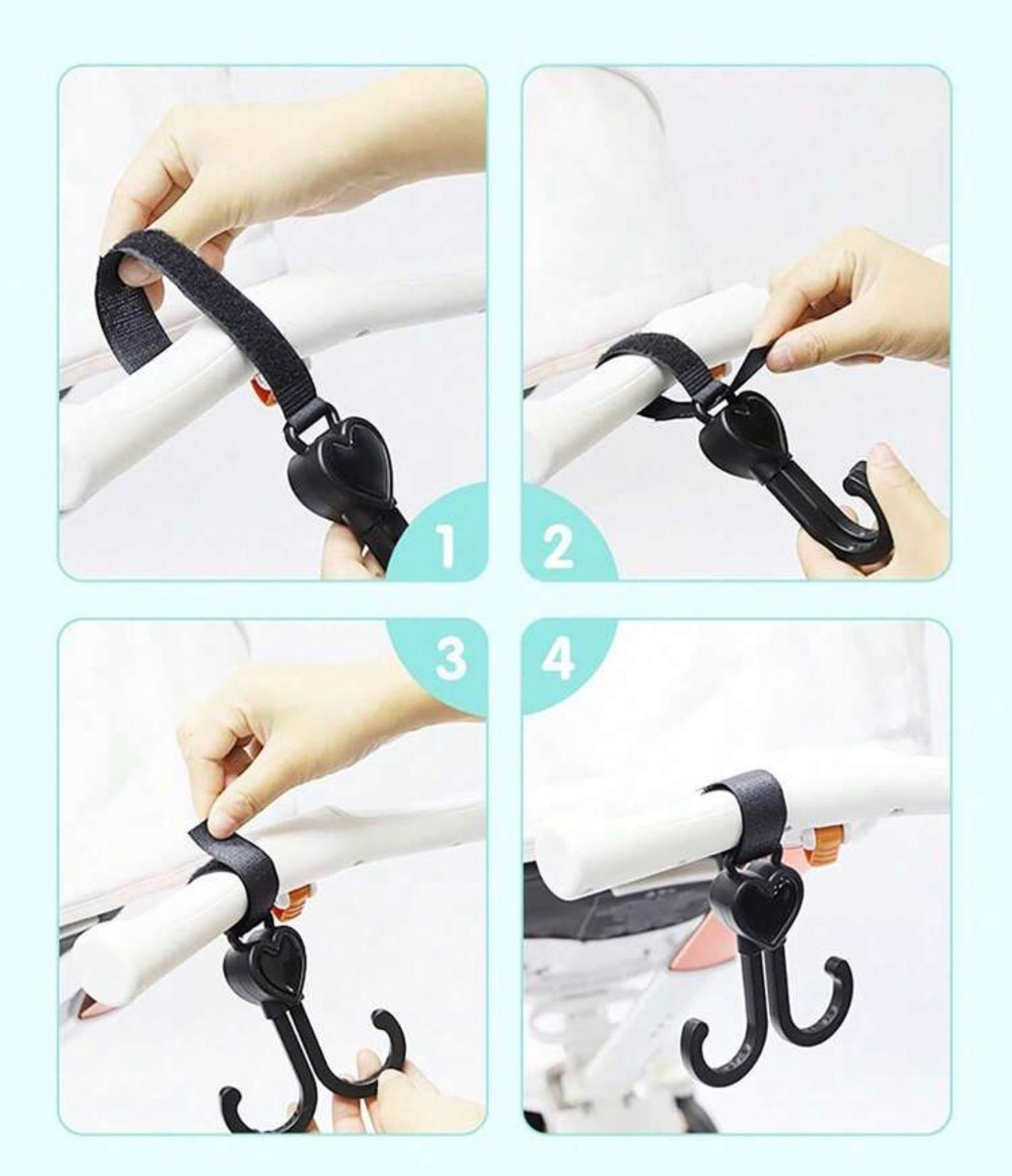 Stroller double hook