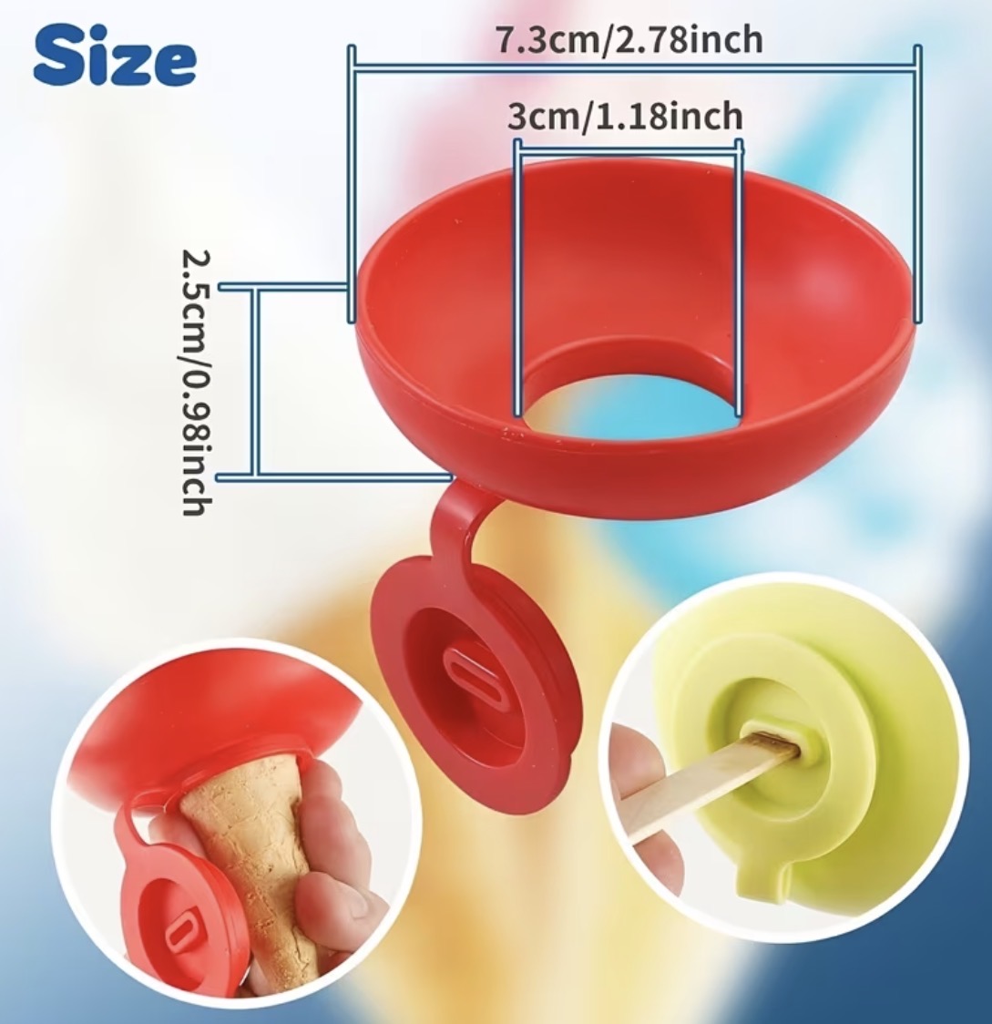 Ice cream silicone stopper