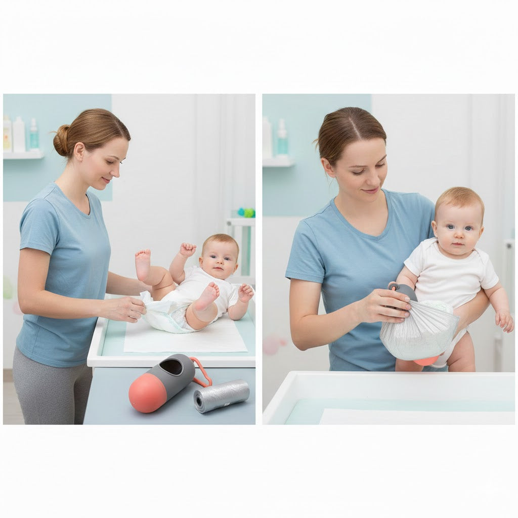 Diaper bags holder + 2Rolls